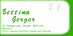bettina gerger business card